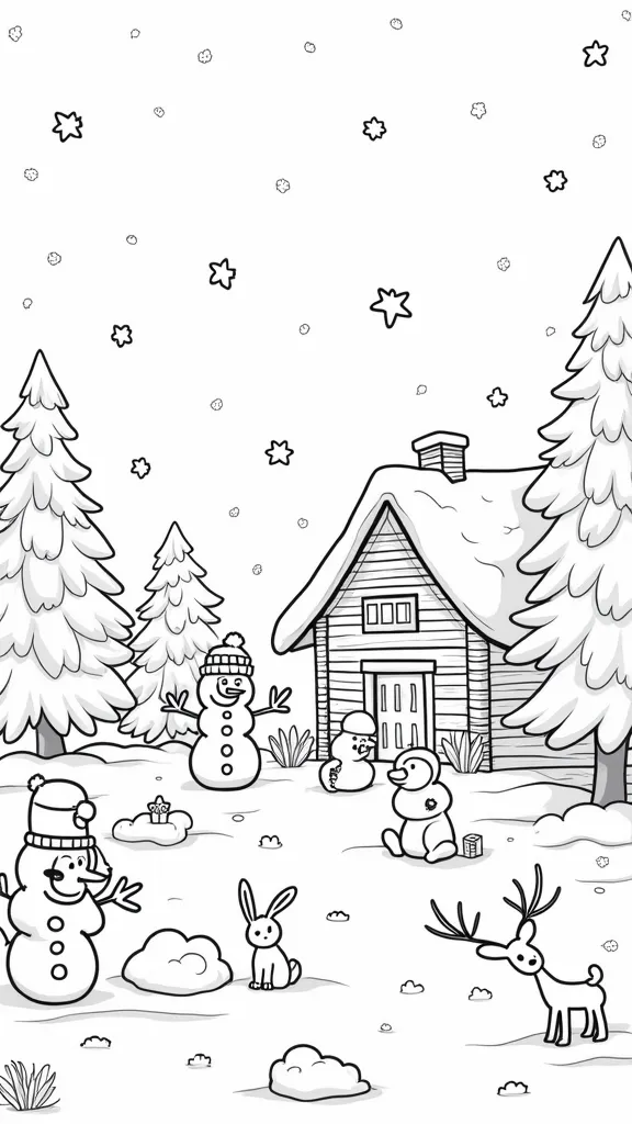 coloriages pour les enfants hiver